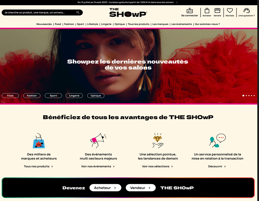 La marketplace des salons BtoB fashion, food,et sport de Comexposium devient THE SHOwP