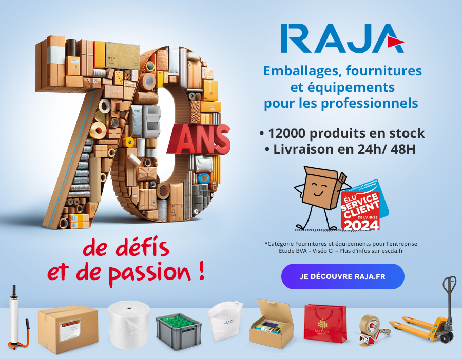 Célébrons les 70 ans de RAJA et profitez d'offres exceptionnelles !