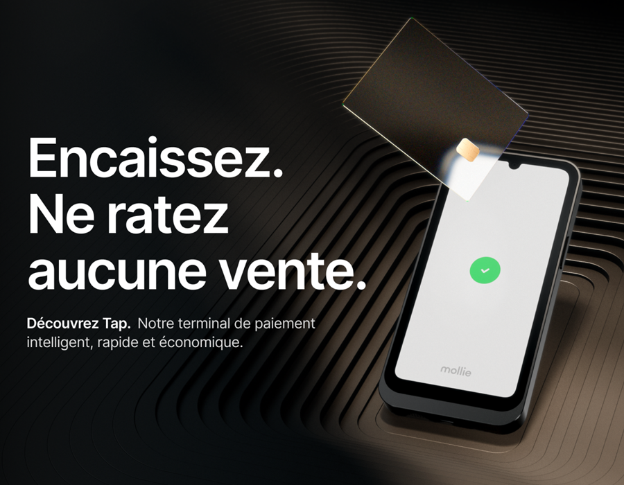 Mollie lance Tap : le terminal de paiement pour tous, dès 45 €